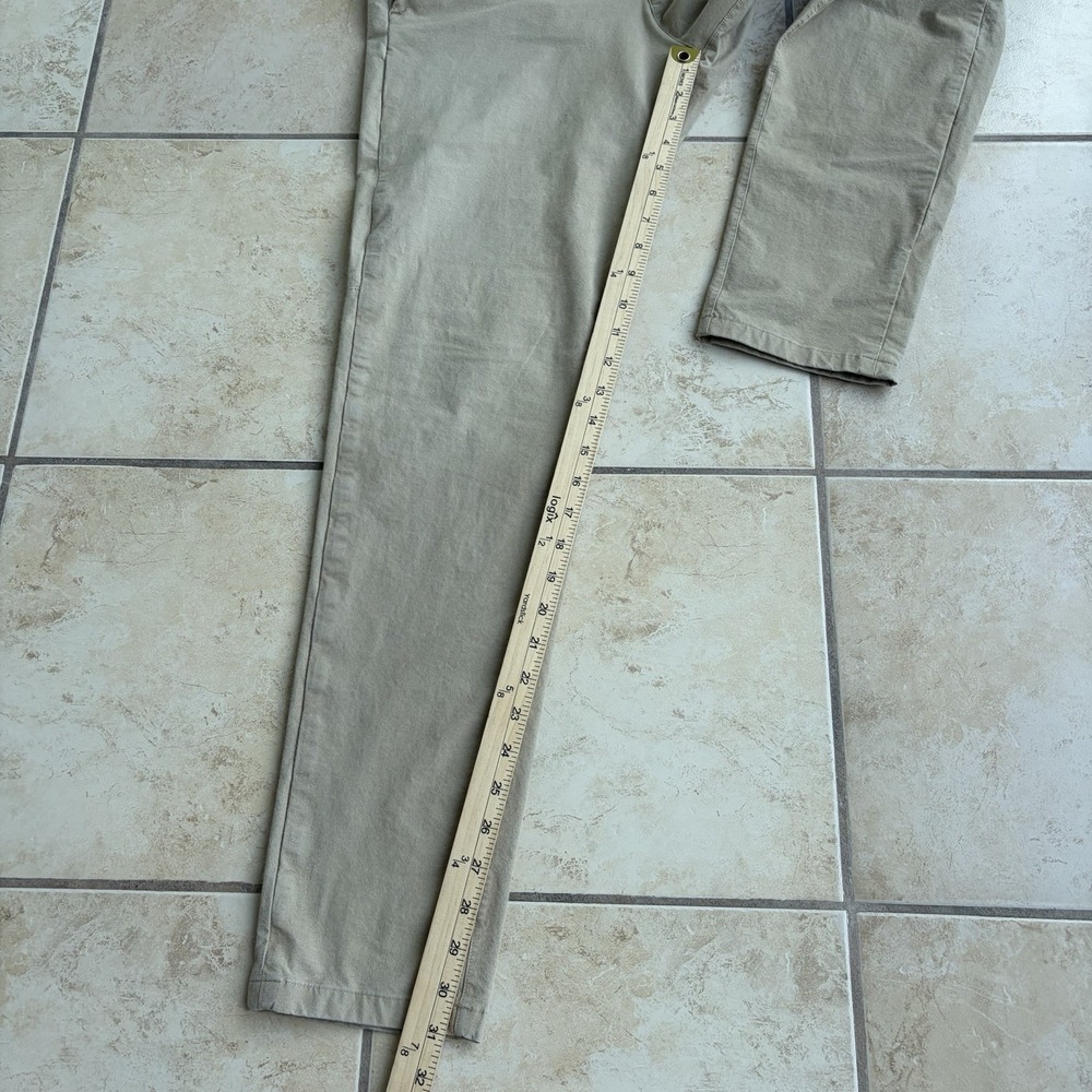 Lululemon Pants Mens 32x31 Khaki Tan Canvas Commission Slim Fit Tapered Chino - Picture 9 of 11
